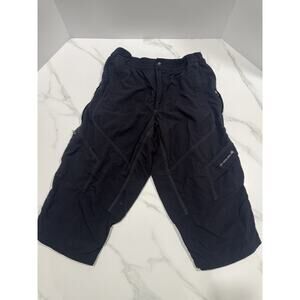 Endura 3/4 Cycling Shorts Mens Large Black MTB Baggy Knickers Nylon Pockets